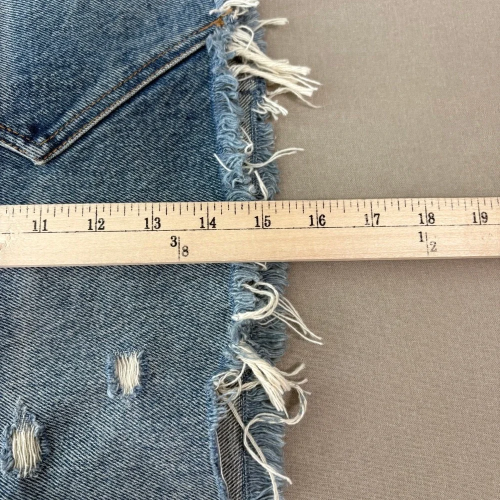 Abercrombie & Fitch Zoe Vintage Mini Skirt Womens 26/2‎ Blue Denim Distressed
